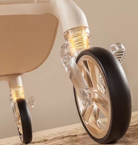 Xe đẩy trẻ em 3 trong 1 có thể gập lại cao cấp với ghế ngồi ô tô-Khung nhôm nhẹ, xe đẩy di động & bền cho trẻ em - Product Image 5