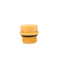 Capuchon d'extrémité Échantillon en gros librement 1/2 "-1" Raccord de tuyau PPR Raccords en plastique PPR Raccords de tuyau jaunes Bouchon mâle court jaune