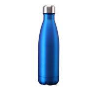 Bouteille isotherme Linhui Metal 500 ml en acier inoxydable à double paroi, isolée sous vide, forme cola, pour sport et boissons