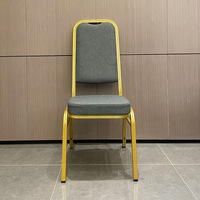 Chaise de banquet ergonomique à dossier incurvé empilable, chaise de salle d'hôtel durable et fonctionnelle, chaises de salle à manger de style européen