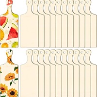 Planche à découper en bois brut avec poignée, plateau en bois non fini, pour peinture DIY, artisanat, planche à charcuterie en bois vierge, ornement