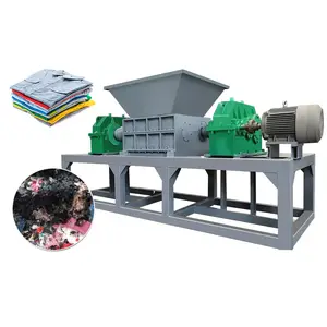 Multi function Fabric Shredding Double Shaft Shredder Machine Small Textile Shredder plastic shredder machine