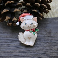 Broche en métal de Simulation d'animal délicat mini chat décoration personnalisée mignonne badge populaire Offre Spéciale