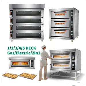 Food Deck Bakery Horno De para pan Panaderia industrial four A Gas pain Baking Pizza Cake Pan Horno Precios Otras máquinas de aperitivos