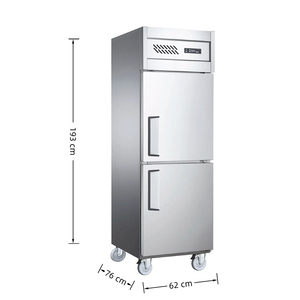 Réfrigérateur-congélateur professionnel NE-802-8 à refroidissement par air, 450L, double porte, en acier inoxydable, pour cuisine domestique et commerciale, certifié NE-802 Energy Star - Product Image 2
