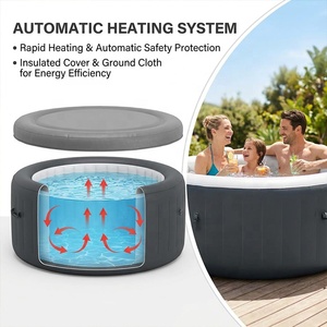 Vente en gros usine : Spa <span class=keywords><strong>gonflable</strong></span> 6 personnes 196x71cm, portable pour extérieur, avec LED d'ambiance et bain à remous massant à bulles - Product Image 6