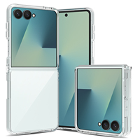 Casing Ponsel Akrilik Transparan untuk Samsung Galaxy Z Flip 8 Anti Kuning Anti Gores Pelindung Ponsel untuk Galaxy Z Flip 7 SM007