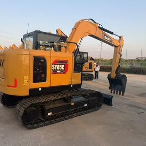 Excavatrice SANY SY85C jaune sur chenilles hydrauliques pour la construction - Product Image 6