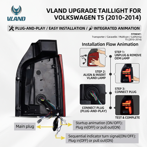 Fanaleria Posteriore LED VLAND, Gruppo Luci Posteriori per <span class=keywords><strong>VW</strong></span> Transporter Multivan <span class=keywords><strong>Caravelle</strong></span> T5 T5.1 2010-2015 - Product Image 3