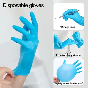 100Pcs Disposable Nitrile Gloves Latex Free for Nail Manicure Hairdressing Tattoo Preparation Nail Salon Cleaning <b>Tools</b> - Product Image 3