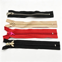 Fermeture éclair métallique de haute qualité à glissière fermée avec tirette personnalisée pour vêtements, sacs et chaussures