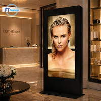 Support d'affichage publicitaire LED sur pied, en aluminium et acrylique, pour centres commerciaux, magasins de luxe et usage intérieur