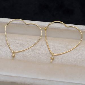 Aretes de Plata S925 de Estilo Simple para Joyería DIY, Accesorios con Perlas de 7-10 mm, Broches de Oreja 4820, Diseño de Gota Circular Fina y Moderna - Product Image 3