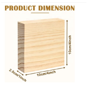 DIY Projects Pine <strong>Wood</strong> Board Wooden Square Blocks Craft <strong>Panels</strong> <strong>Unfinished</strong> <strong>Wood</strong> Blocks for Crafts - Product Image 2