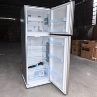 Réfrigérateur à double porte 368L pour la maison, grande capacité avec congélateur supérieur, argent, 110V 60Hz, optimisé pour le chargement en conteneur