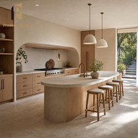 Ensemble d'armoires de cuisine sur mesure pour projet de maison, armoires de rangement ajustées pour cuisine domestique