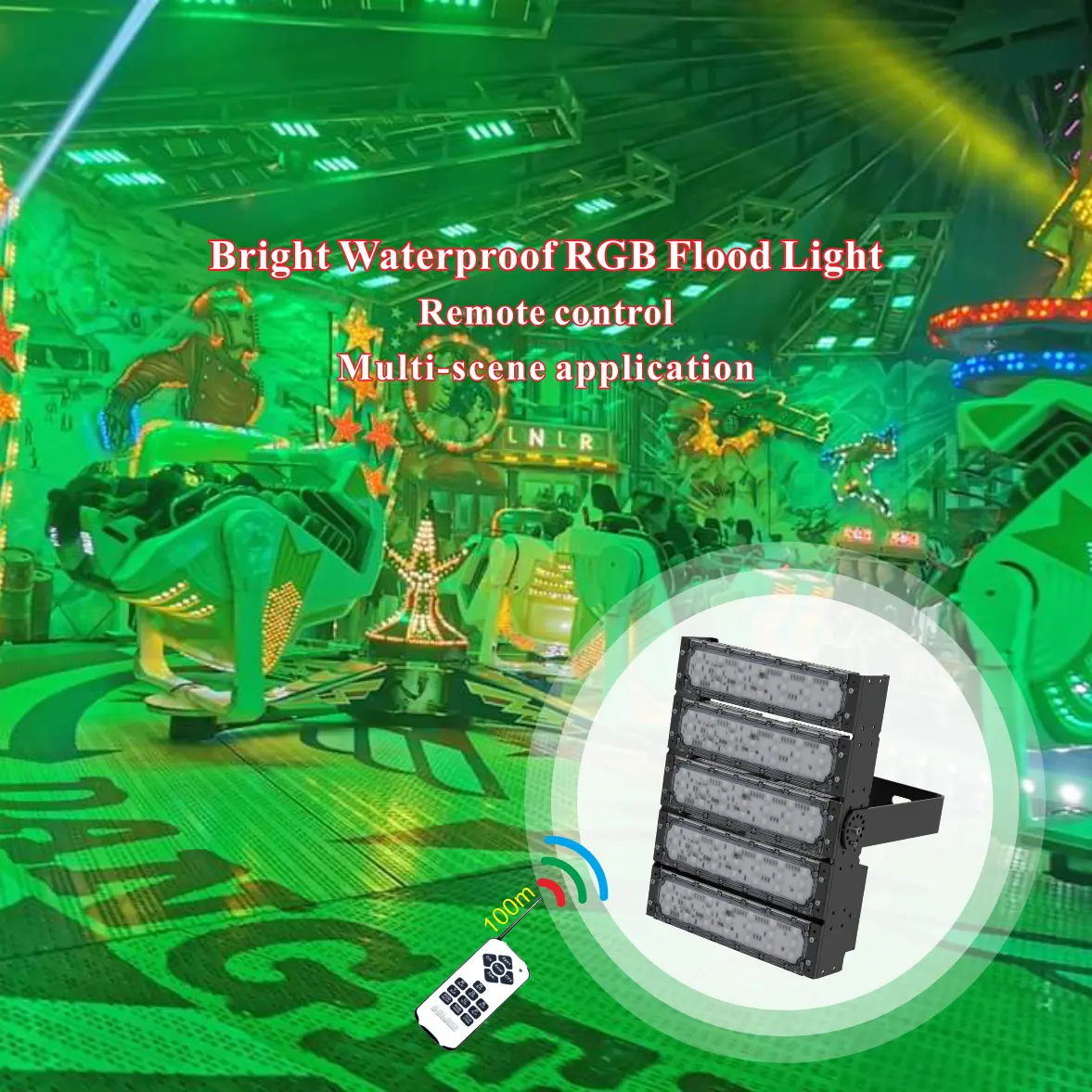 Factory Wholesale 250w Outdoor WaterProof Wireless Remote Control DMX Control RGB Led Flood Lights