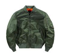 Blouson Aviateur Homme Hiver Coupe-Vent Uni Tendance Designer Grande Taille Épais en Satin Uni