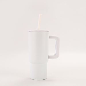 Car H4.0 <b>Handle</b> Travel <b>Tumbler</b> <b>40oz</b> Double Wall Vacuum Mug Lid Straw Anti-Slip OEM Custom Logo - Product Image 2