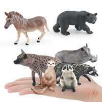 -Simulation modèle de la faune hyène repéré Plus phacochère cochon Civette africaine raton laveur ours noir suricate définir jouets