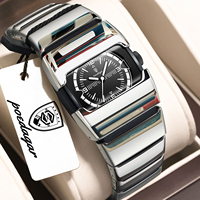 Montre pour homme Poedagar 846 Y2K Vintage originale personnalisée multifonctionnelle avec calendrier numérique lumineux haut de gamme