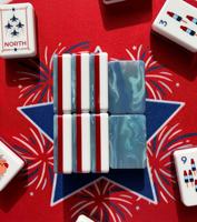 Table de Mahjong pliable Lumina American Golf OEM moderne universelle bleue en acrylique, écologique, durable, à double niveau