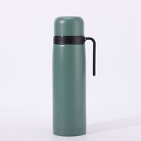 Ensemble de voyage en plein air, thermos isotherme en acier inoxydable de 1000 ml pour Yerba Mate avec poignée robuste