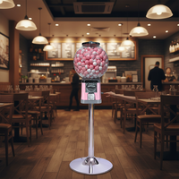 Distributeur automatique de bonbons et de jouets en capsules Niudele, compatible avec les jetons et les pièces de monnaie, capacité de 400-500 pièces, en matériau PC/ABS