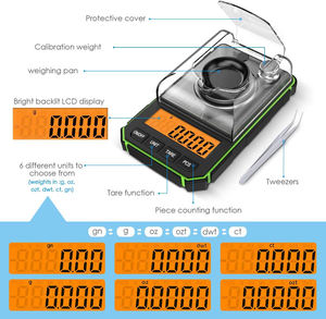 50g/0.001g 정밀 전자 보석 스케일 디지털 밀리그램 스케일 보석 분말 의료 실험실 연구 분석 - Product Image 3