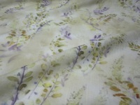 110GSM Gewebter Kreuzslub-Leinen-Rayon-Mischstoff mit Blumenmuster, Leichtgewichtiger Sommerkleid-, Hemd-, Blusen-, Damenbekleidungs- und Vorhangstoff
