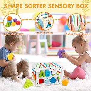 Bé cảm giác 4 trong <span class=keywords><strong>1</strong></span> Montessori đồ chơi cảm giác khối xây dựng xếp chồng khối phát triển đồ chơi cho <span class=keywords><strong>1</strong></span> năm tuổi cậu bé cô gái Quà Tặng - Product Image 3