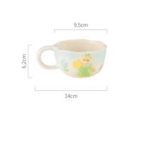 Vente en gros de tasses en céramique personnalisées en forme d'ours mignon, style coréen, pour le café, le lait, les flocons d'avoine, le petit-déjeuner, cadeau