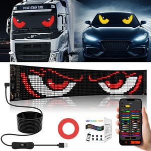 Usb 5V <span class=keywords><strong>Scrolling</strong></span> quảng cáo lập trình <span class=keywords><strong>LED</strong></span> dấu hiệu ứng dụng linh hoạt điều khiển Devil xe mắt lập trình linh hoạt Bảng điều khiển hiển thị - Product Image 1