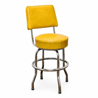 Tabourets de bar en métal avec dossier pivotant à 360 degrés, logo personnalisable, couleur au choix, coussin en PU PVC, chrome, pour la maison, la maison d'hôtes
