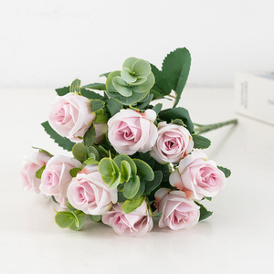 Ramo <span class=keywords><strong>de</strong></span> Rosas Artificiales Realistas <span class=keywords><strong>de</strong></span> Plástico, Pequeño, para Pascua, Exteriores, Parques, Cajas <span class=keywords><strong>de</strong></span> Flores, Arreglos Florales, Plantas Decorativas, Venta al Por Mayor - Product Image 5