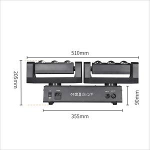 150W RGBW ha condotto la luce del <span class=keywords><strong>palco</strong></span> della testa mobile del fascio per il riflettore di rotazione tagliente per il Night Club KTV DMX512 a sei teste - Product Image 5