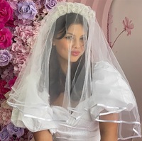 Diadema de Perlas Elegante y Lujosa para Novia, Velo de Tul, Accesorios para el Cabello de Novia, Joyería para Bodas, Diadema al por Mayor para Novias