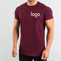 Nouveau design T-shirt de sport personnalisé pour homme 180 g/m² en coton élasthanne vierge pour la gym et le fitness, T-shirt décontracté de sport pour homme
