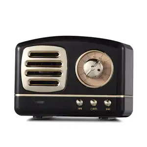 Altavoz vintage de fábrica, tarjeta TF, Radio FM, portátil, recargable, inalámbrico, fuerte, Bluetooth, Mini altavoz Retro