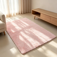 Tapis rectangulaire grand format en peluche solide, motif étoile de mer, fabriqué à la machine, en polyester, avec envers antidérapant en PVC
