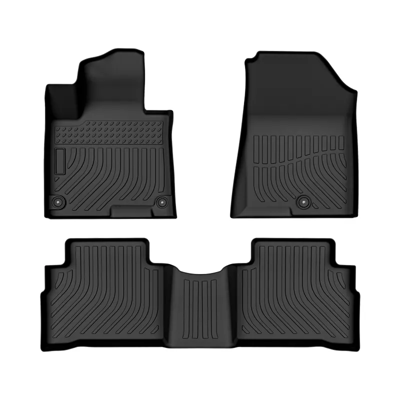 Custom Full set left hand drive 3d thermoformed 7d Tpe Waterproof Rubber Wash car floor mats for KIA sportage