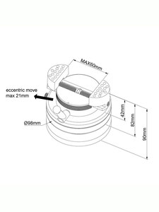 Morsa a sfera eccentrica in acciaio inossidabile Strong Ostrich con base incisa a sfera dorata, strumento per incisione, attrezzatura per gioielleria - Product Image 3