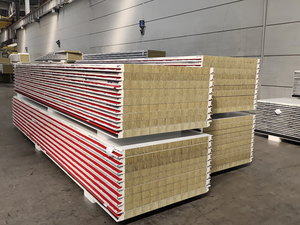 Panel Sándwich de Lana de Roca con Borde Sellado de PU, Resistente al Fuego, para Paredes - Product Image 6