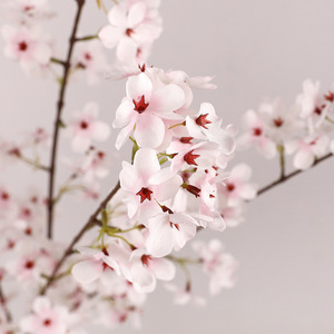 Fleurs artificielles de cerisier suspendues en soie plastique haute simulation pour décorations de mariage et de maison - Product Image 2