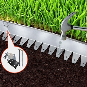 JNZ Bordures de <span class=keywords><strong>jardin</strong></span> en métal de <span class=keywords><strong>conception</strong></span> moderne, à picots, haute densité, pour maisons et hôtels, idéales pour gazon artificiel - Product Image 3