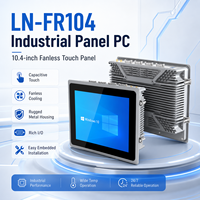 Computadora Táctil de 10.4 Pulgadas con Panel HD, VGA, Doble LAN, COM, USB para Interfaz de Control, Compatible con Windows y Linux, PC Todo en Uno Integrado