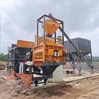 Planta de Hormigón Móvil Portátil Certificada CE ISO de 30m³/h con Silo de Polvo, Motor, Caja de Cambios y Rodamientos para Proyectos de Construcción