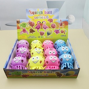 Novità decomprimere la sfera creativa della sfera del foro della medusa della colla morbida del giocattolo del polpo animale marino della palla della perla - Product Image 2