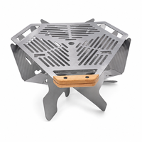 Plaque de cuisson Wekis en acier inoxydable, portable et pliable, pour barbecue de camping, ensemble de plaques de cuisson pour la cuisine en plein air, vente en gros