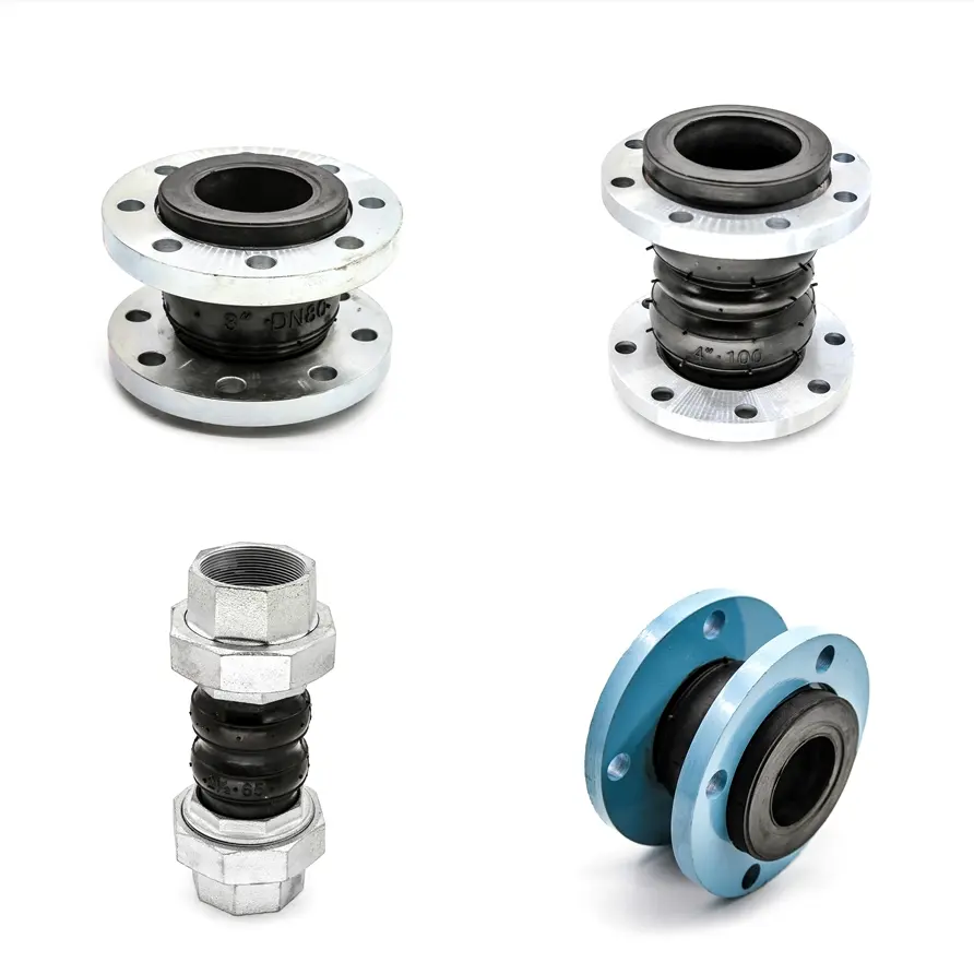 customizable big size metal steel flange vulcanized ball resistant flex expans connector pump and valve expansion joint rubber